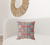 20"x20" Red Orange Indigo Zippered Suede Geometric Throw Pillow
