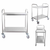 Tier Stainless Steel Kitchen Dining Food Cart Trolley Utility Round  