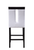Set of Two White And Black Upholstered Faux Leather Dining Side Chairs