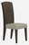 Set of Two Gray And Espresso Upholstered Dining Side Chairs
