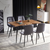 Irregular Shape Dining Table with Metal Legs
