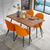 Irregular Shape Dining Table with Metal Legs