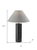 Canopy Black Wood Block Table Lamp