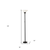 73" Black Torchiere Floor Lamp With White Cone Shade
