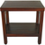 Compact Rectangular Teak Shower Or Outdoor Bench With Shelf In Brown Finish