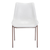 Stich White Faux Leather Side or Dining Chairs Set of 2 Chairs