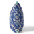 26" X 26" Blue And Off White Broadcloth Floral Throw Pillow