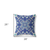 26" X 26" Blue And Off White Broadcloth Floral Throw Pillow