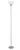 Simple Designs 1 Light Stick Torchiere Floor Lamp