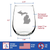 Michigan Outline Stemless Wine Glass - Michiganders Gifts