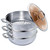 13" Silver Stainless Steel Food Steamer
