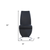 Set of Two Black and Silver Upholstered Faux Leather Dining Parsons Chairs