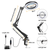 2-in-1 LED Magnifier Desk Lamp 8x Magnifying Glass