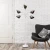 Simple Designs 5 Light Adjustable Gooseneck White Floor Lamp with Gray Shades