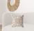 20" X 20" Off White And Purple Broadcloth Floral Throw Pillow