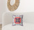 18"x18" Light Blue Grey Peach Zippered Suede Geometric Throw Pillow