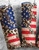 American flag leopard print skinny tumbler