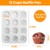 2 Pack 12 Cups Silicone Muffin Pans 