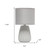 11" Gray Ceramic Round Table Lamp With Gray Drum Shade