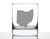 Ohio Outline Whiskey Rocks Glass - Ohioans Gifts and Decor