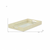 16" White Gold Rectangular Wood Handmade Tray With Handles