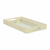 16" White Gold Rectangular Wood Handmade Tray With Handles