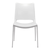 Set of Two White And Silver Upholstered Faux Leather Dining Side Chairs
