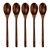 Brown Solid Wood Handmade Ten Piece Dinner Fork And Dinner Spoon Set