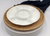 Bamboo and fine porcelain 5 section divided dish/plate setting  