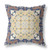 18" X 18" Blue Yellow Broadcloth Floral Throw Pillow