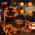 3 Pack Halloween Window Light Spider Witch Hat 