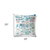 28" X 28" Blue And White Broadcloth Floral Throw Pillow