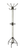 Logan Square White Wood Coat Rack Tree