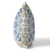 20" X 20" Off White And Blue Broadcloth Floral Throw Pillow