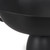 16" Black Metal Round Pedestal Centerpiece Bowl