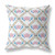 16" X 16" Gray and White Geometric Indoor Outdoor Throw Pillow