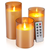 3Packs Flameless Candles Battery Operated Pillar Real Wax LED