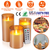 3Packs Flameless Candles Battery Operated Pillar Real Wax LED