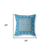 28" X 28" Blue And Pink Broadcloth Floral Throw Pillow