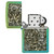 Zippo Ocean Waves Zippo Logo High Polish Teal Windproof Lighter 