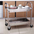 Tier Stainless Steel Kitchen Trolley Bowl Collect Service FoodCart x 