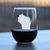 Wisconsin Outline Stemless Wine Glass - Cheesehead Gifts