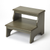 Handcrafted Silver Satin Step Stool