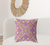 26" X 26" Purple And Yellow Broadcloth Floral Throw Pillow