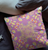 26" X 26" Purple And Yellow Broadcloth Floral Throw Pillow
