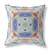 16" X 16" Cream Geometric Indoor Outdoor Throw Pillow