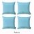 Farmhouse Square and Lumbar Solid Color Throw Pillows Set