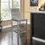 49" Gray Indoor Outdoor Bar Height Chair With Footrest