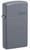 Zippo Slim Flat Grey Finish Base Model with Logo Windproof Lighter 