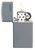 Zippo Slim Flat Grey Finish Base Model with Logo Windproof Lighter 